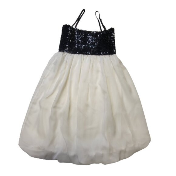 Spaghetti Strap  Empire Waist Sequin White Dress One Size - Picture 2 of 11